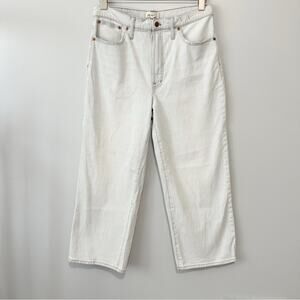 Madewell the perfect vintage wide leg crop jean light blue denim size 31